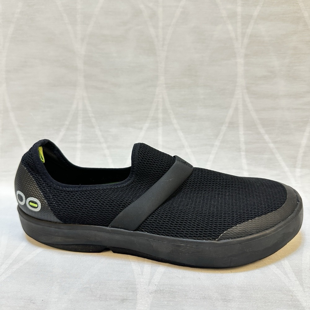 OOFOS OOmg Low Mesh Women's 9 Recovery Shoes Black Slip On Sneakers Q1-1312020-1
